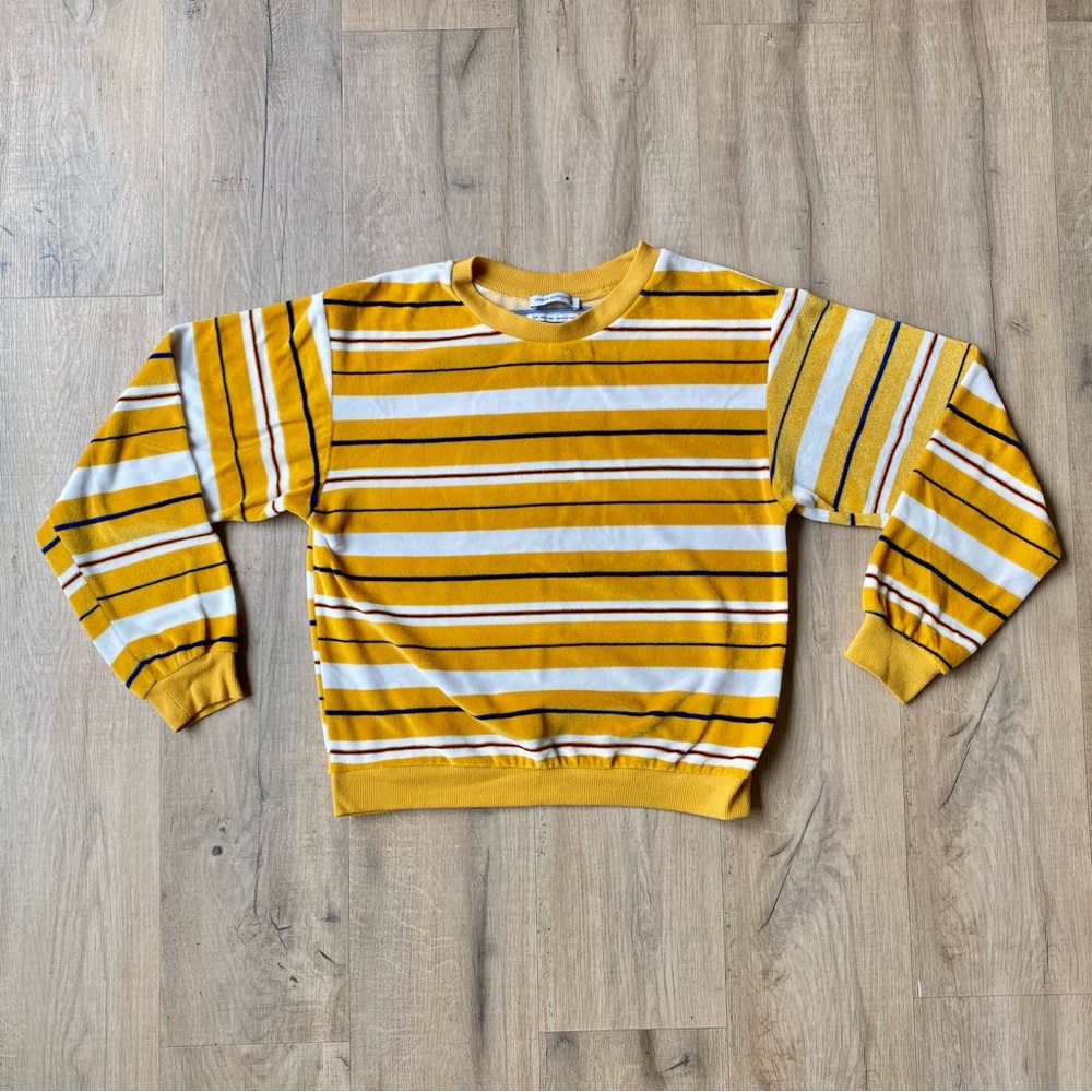 Urban Outfitters Yellow Striped Crewneck Sweater Size S-P